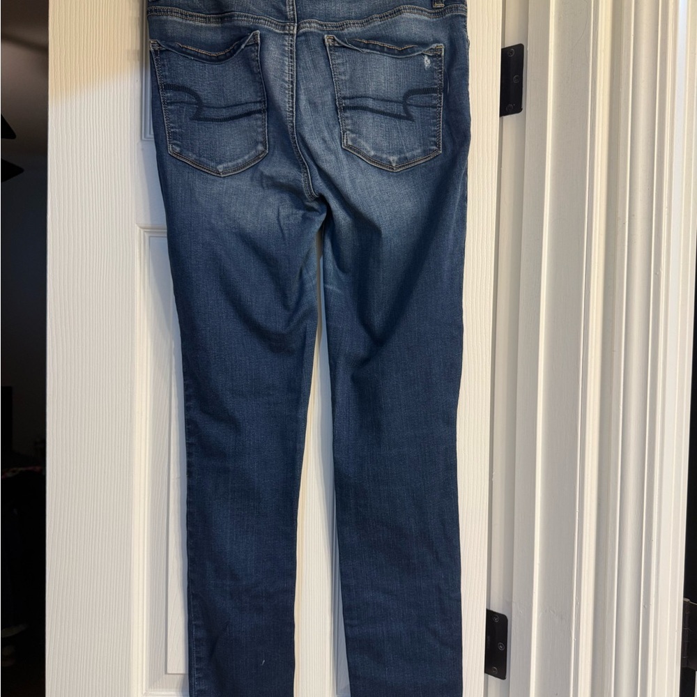 American Eagle Outfitters Skinny Jeans in Blue Denim Wash 8 - Picture 3 of 5